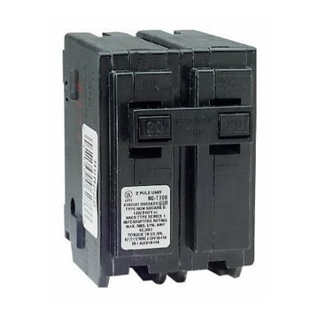 Square D Circuit Breaker, HOM Series, 20A, 2 Pole, 120/240V AC, 10kA HOM220C
